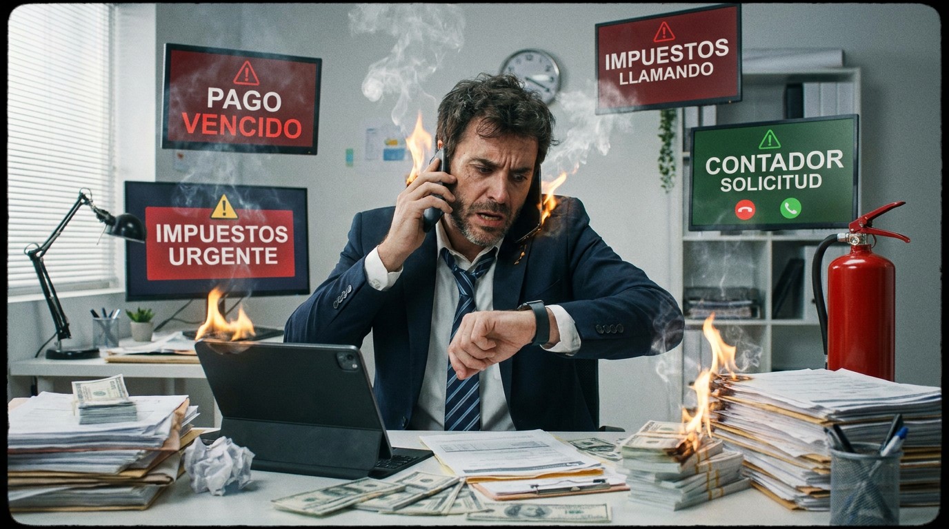 Persona trabajando tarde con excel